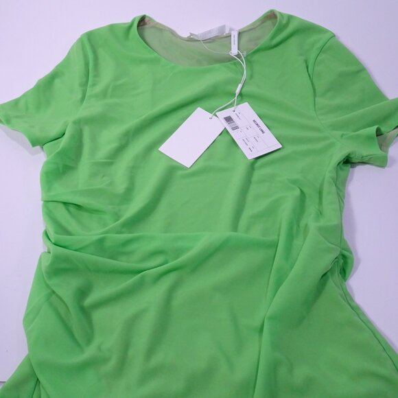 Helmut Lang Green Reversible Short Sleeve T-Shirt Lawn Neon Green XS L NWT 245 - Picture 8 of 12